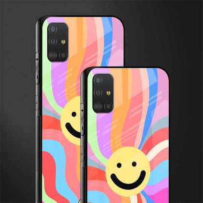 cheerful smiley glass case for samsung galaxy a51 image-2