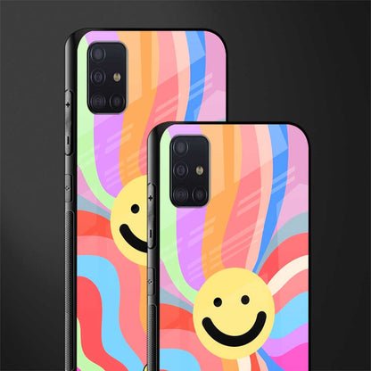 cheerful smiley glass case for samsung galaxy a71 image-2