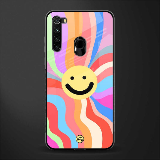 cheerful smiley glass case for redmi note 8 image