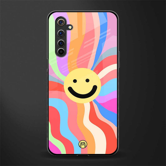 cheerful smiley glass case for realme 6 image