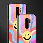 cheerful smiley glass case for samsung galaxy s9 plus image-2