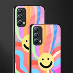 cheerful smiley glass case for oppo f19 image-2