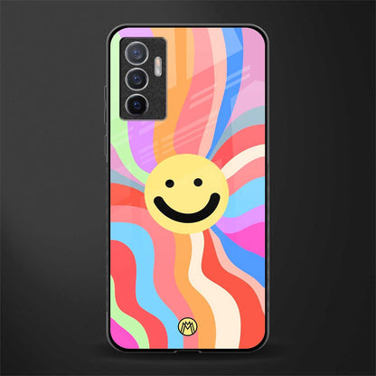 cheerful smiley glass case for vivo v23e image