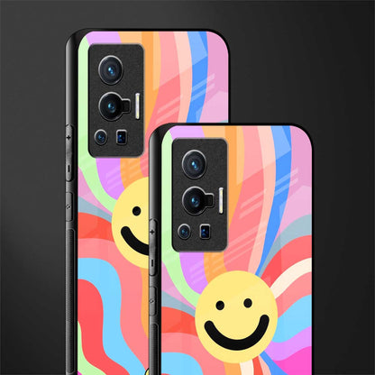 cheerful smiley glass case for vivo x70 pro image-2