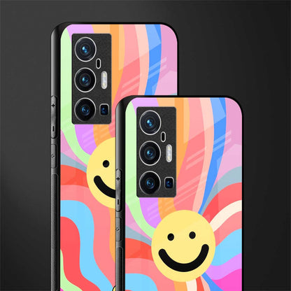 cheerful smiley glass case for vivo x70 pro plus image-2