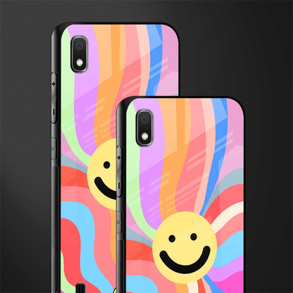 cheerful smiley glass case for samsung galaxy a10 image-2