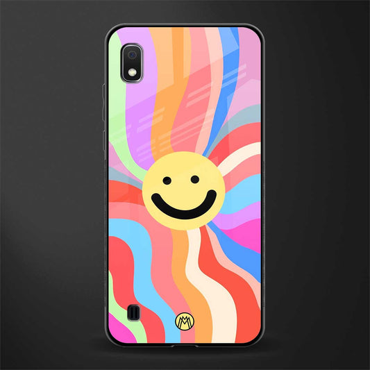 cheerful smiley glass case for samsung galaxy a10 image