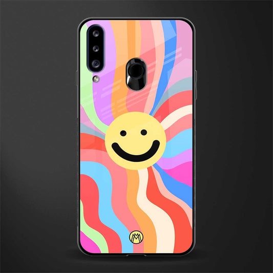 cheerful smiley glass case for samsung galaxy a20s image