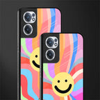 cheerful smiley glass case for oneplus nord ce 2 5g image-2