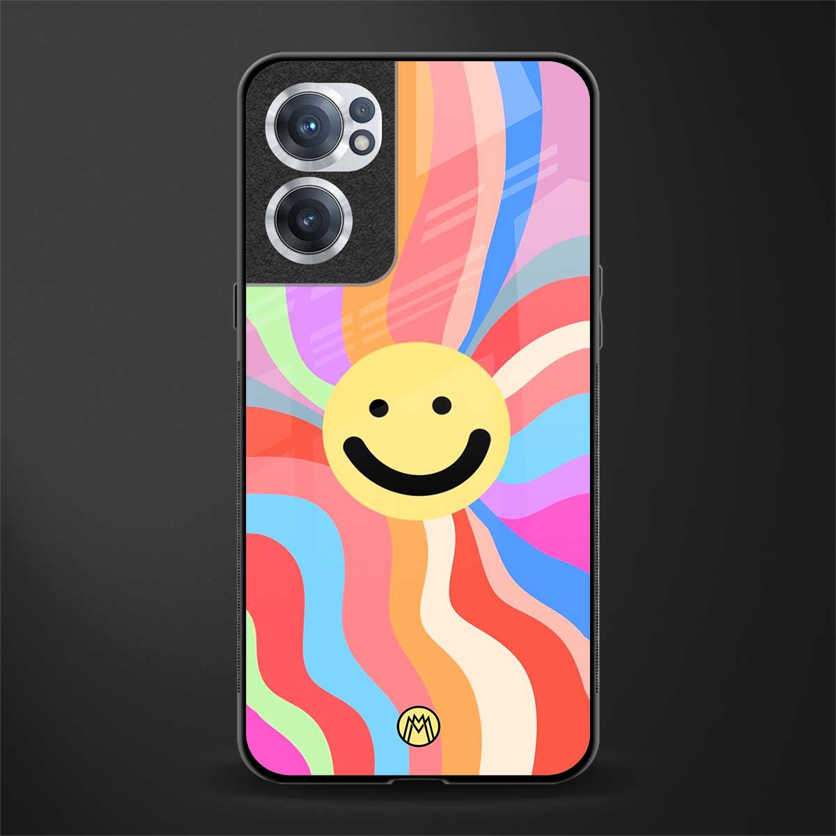 cheerful smiley glass case for oneplus nord ce 2 5g image