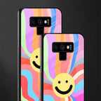 cheerful smiley glass case for samsung galaxy note 9 image-2