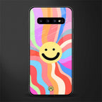 cheerful smiley glass case for samsung galaxy s10 plus image