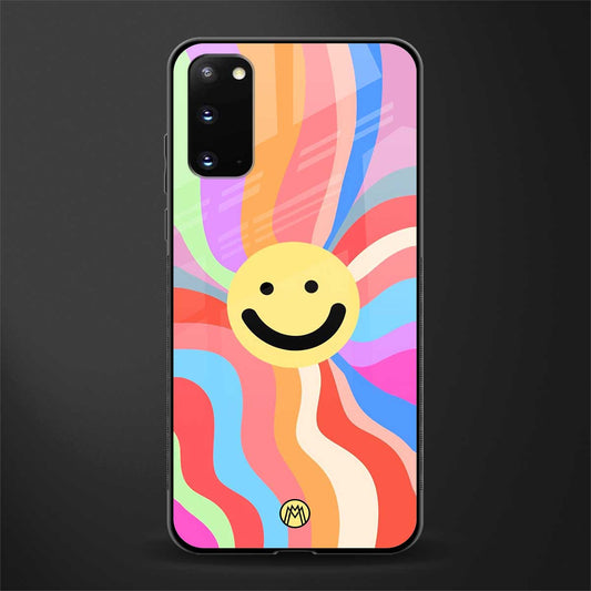 cheerful smiley glass case for samsung galaxy s20 image