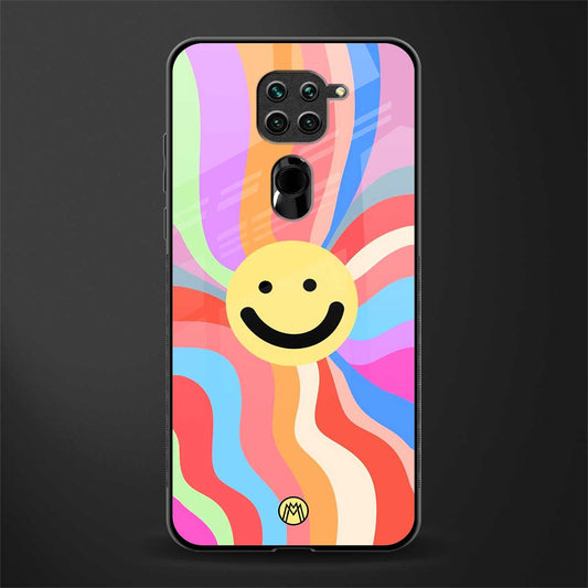 cheerful smiley glass case for redmi note 9 image