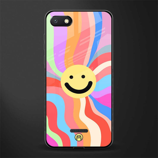 cheerful smiley glass case for redmi 6a image