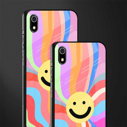 cheerful smiley glass case for redmi 7a image-2