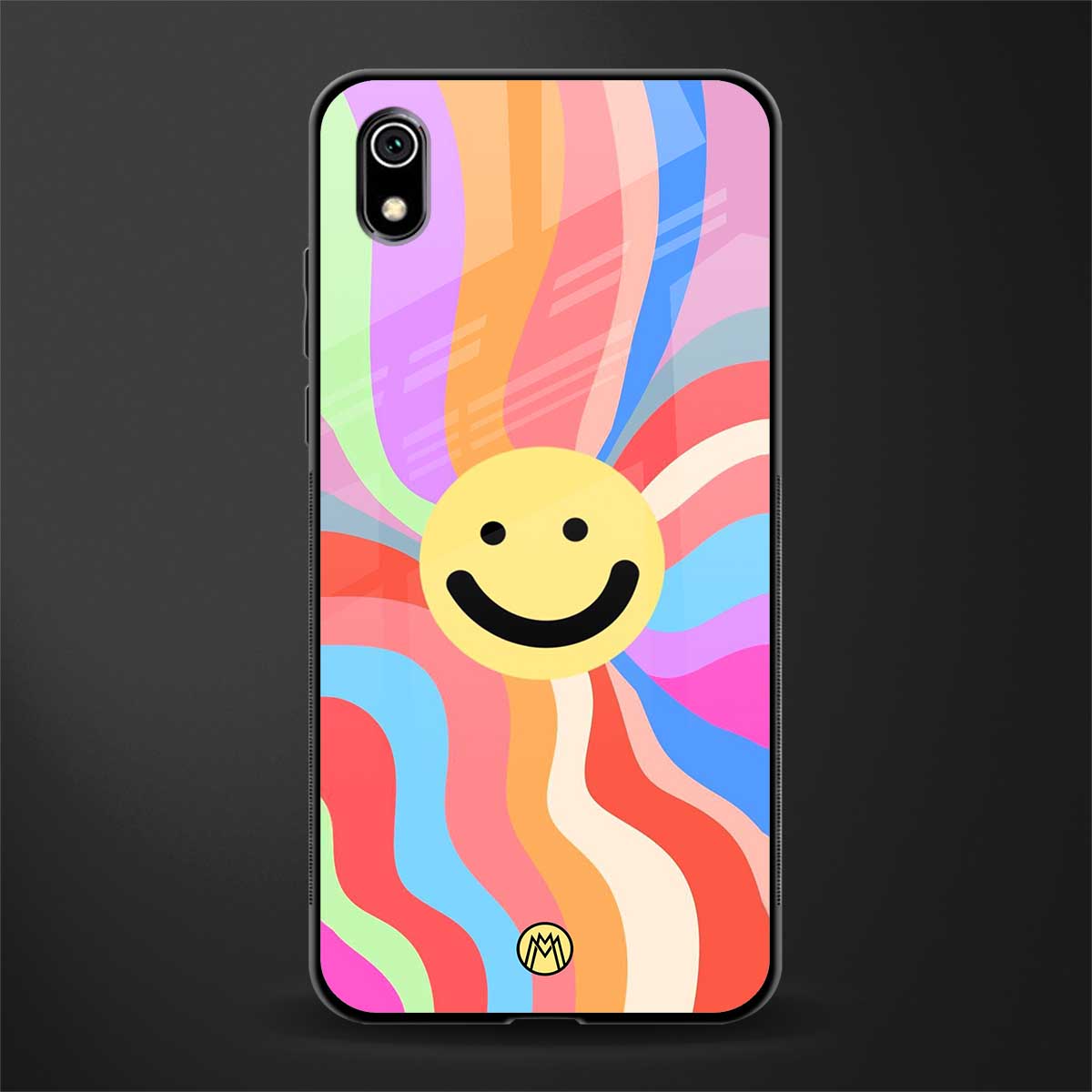 cheerful smiley glass case for redmi 7a image