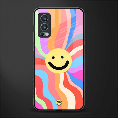 cheerful smiley glass case for oneplus nord 2 5g image