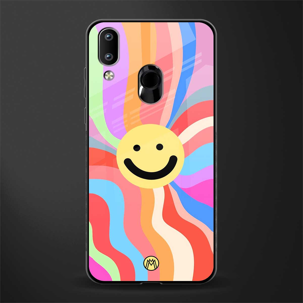 cheerful smiley glass case for vivo y95 image