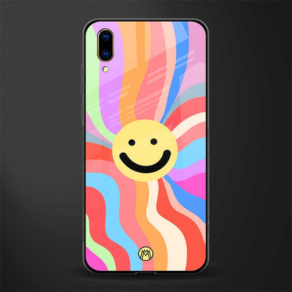 cheerful smiley glass case for vivo v11 pro image