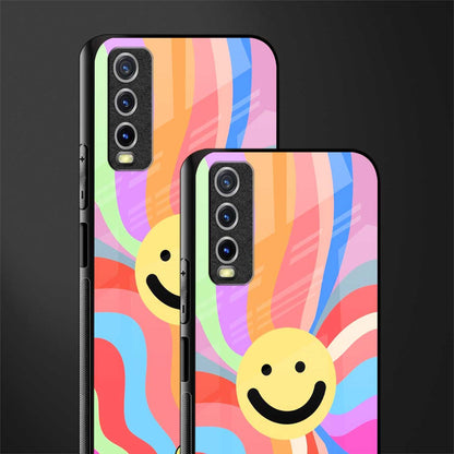 cheerful smiley glass case for vivo y20 image-2