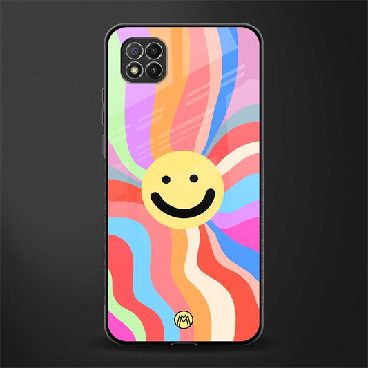 cheerful smiley glass case for poco c3 image