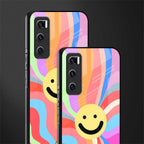 cheerful smiley glass case for vivo v20 se image-2