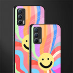 cheerful smiley glass case for realme x7 image-2