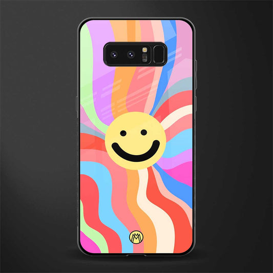 cheerful smiley glass case for samsung galaxy note 8 image