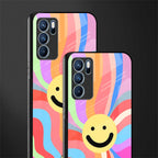 cheerful smiley glass case for oppo reno6 pro 5g image-2