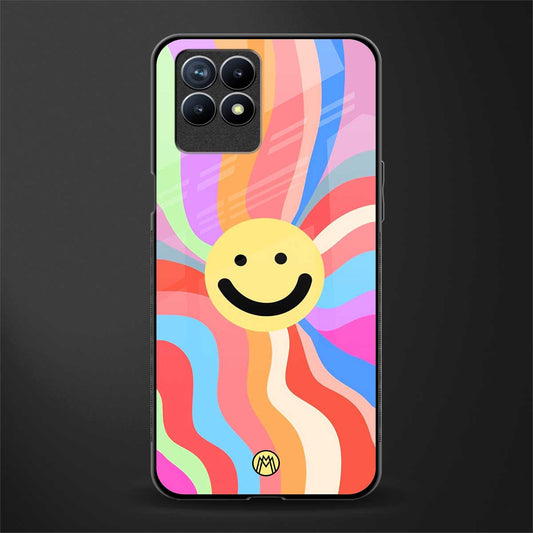 cheerful smiley glass case for realme 8i image
