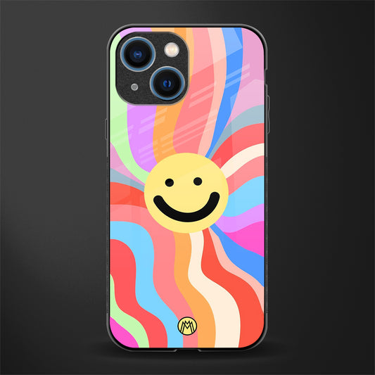 cheerful smiley glass case for iphone 13 mini image