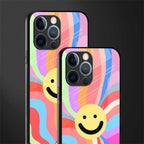 cheerful smiley glass case for iphone 12 pro image-2