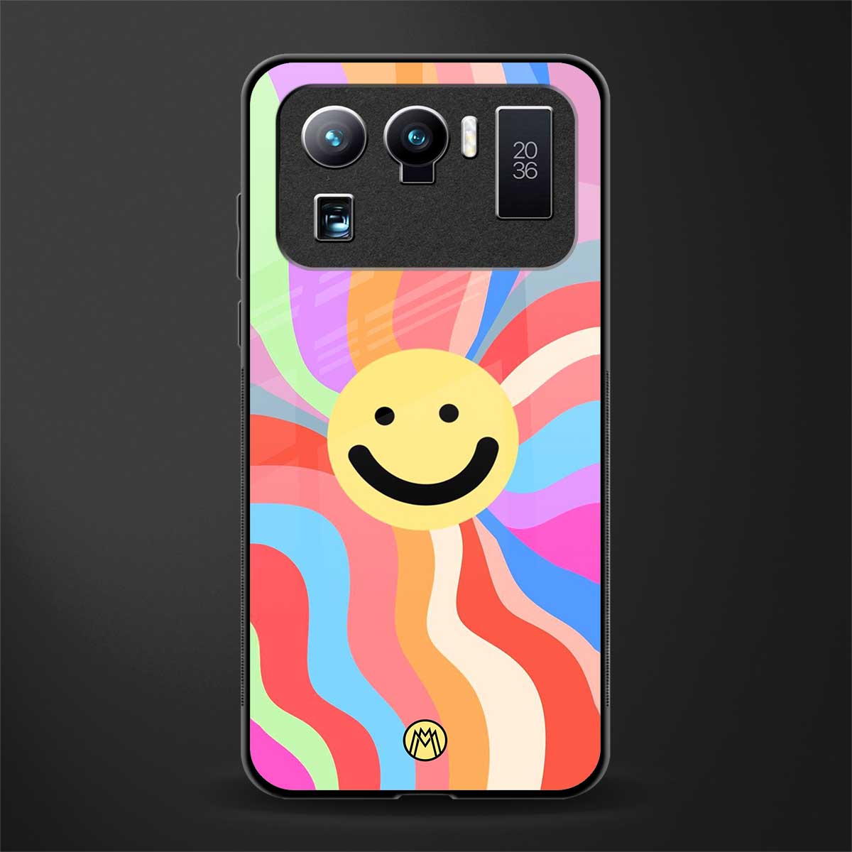 cheerful smiley glass case for mi 11 ultra 5g image