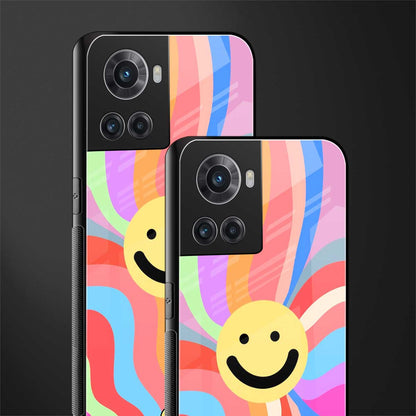 cheerful smiley back phone cover | glass case for oneplus 10r 5g