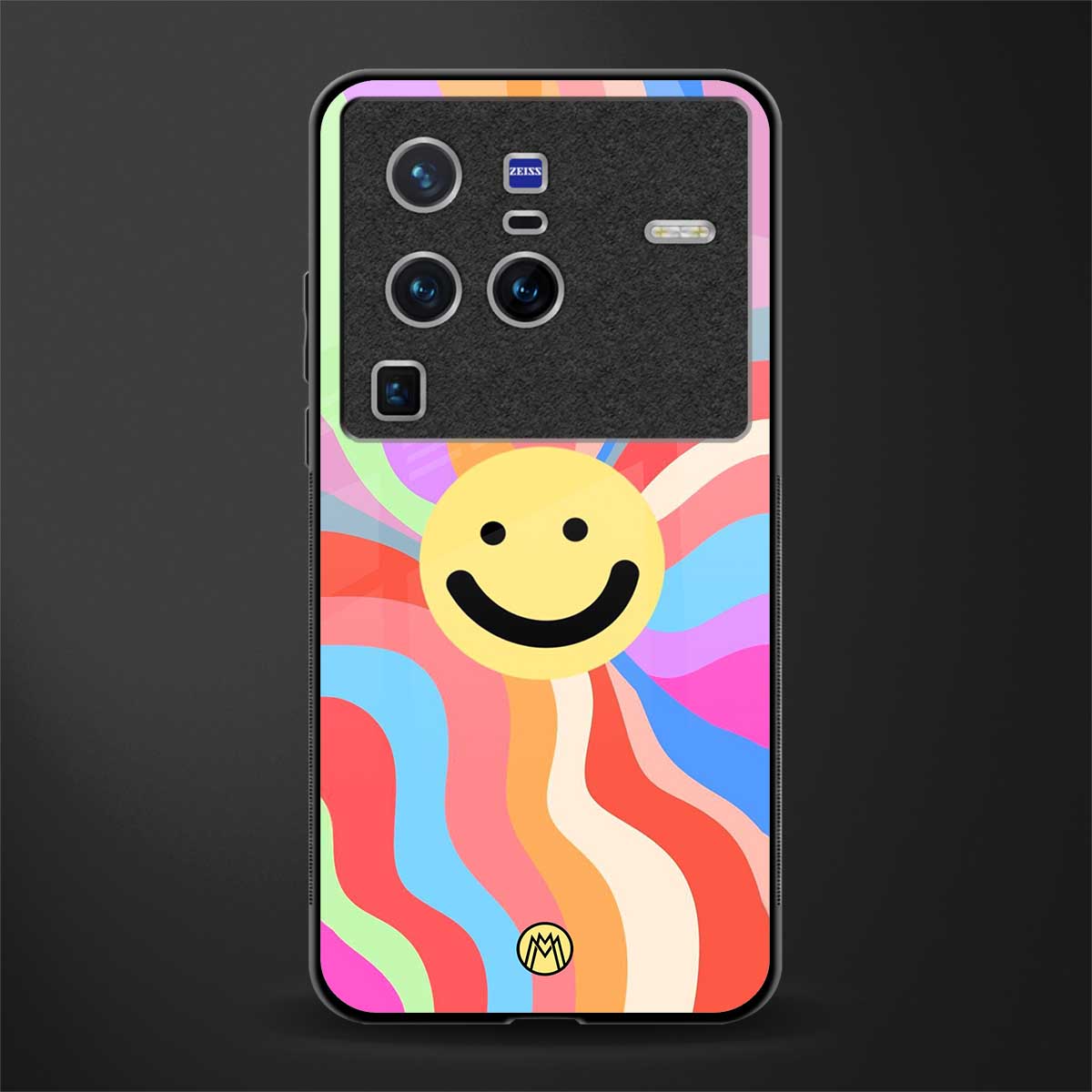 cheerful smiley glass case for vivo x80 pro 5g image