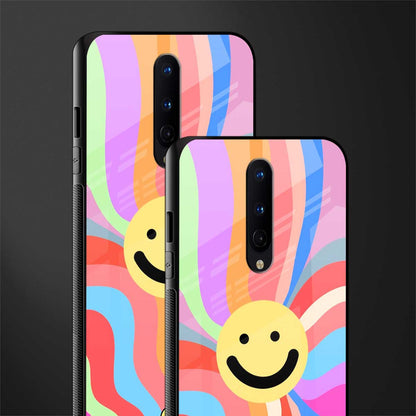 cheerful smiley glass case for oneplus 8 image-2