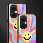 cheerful smiley back phone cover | glass case for oneplus nord ce 3 lite
