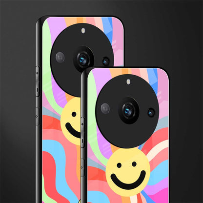 cheerful smiley back phone cover | glass case for realme 11 pro 5g