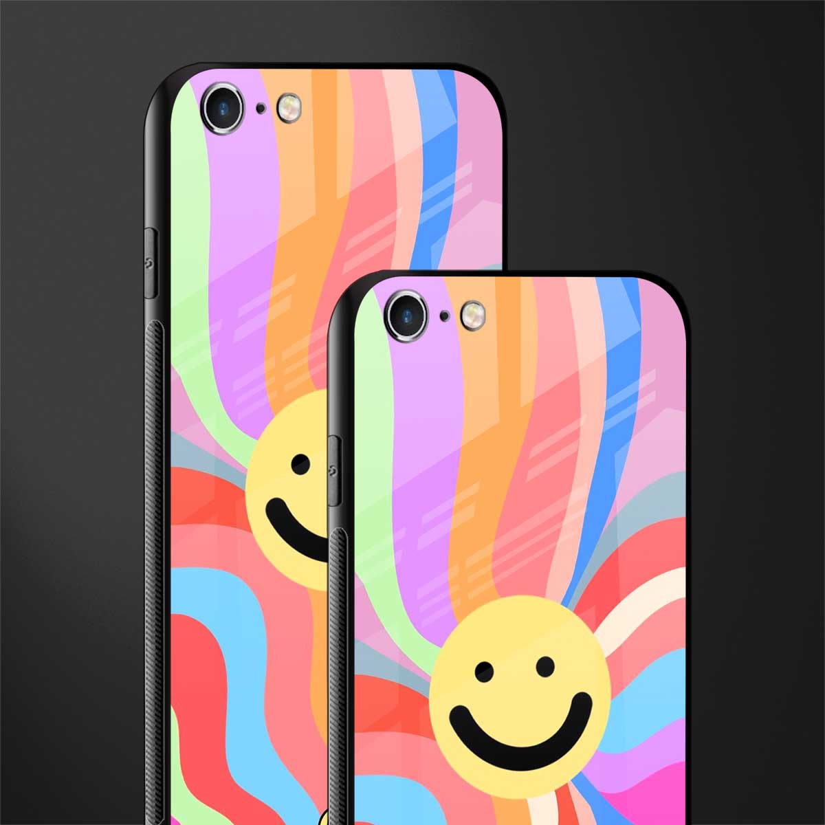 cheerful smiley glass case for iphone 6 plus image-2