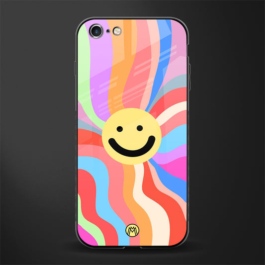 cheerful smiley glass case for iphone 6 image