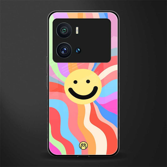 cheerful smiley back phone cover | glass case for iQOO 9 Pro