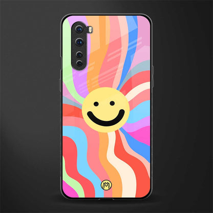 cheerful smiley glass case for oneplus nord ac2001 image