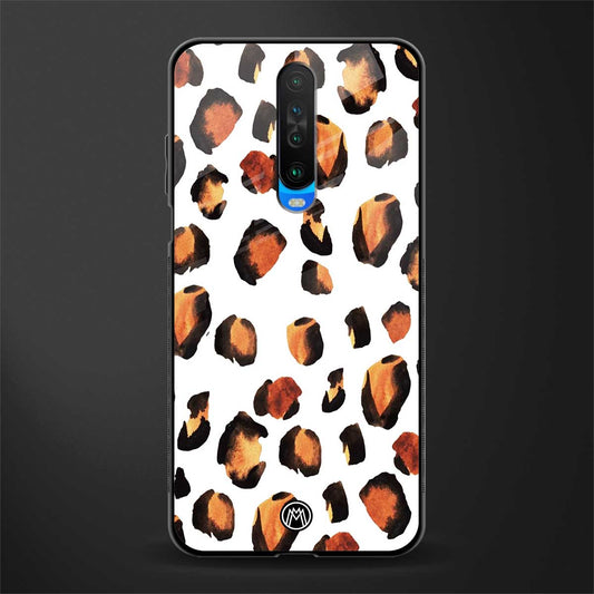 cheetah fur glass case for poco x2 image