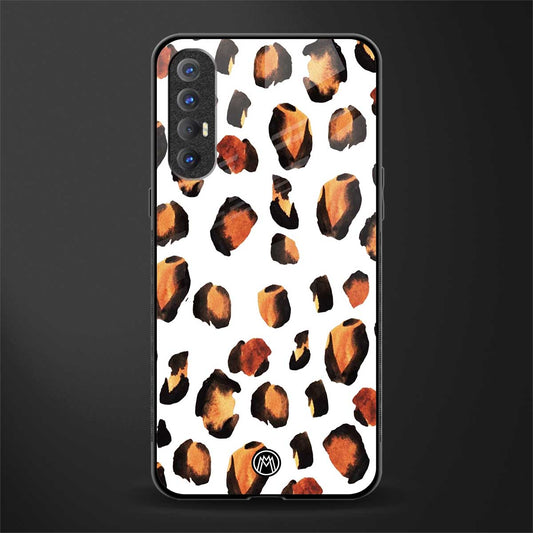 cheetah fur glass case for oppo reno 3 pro image