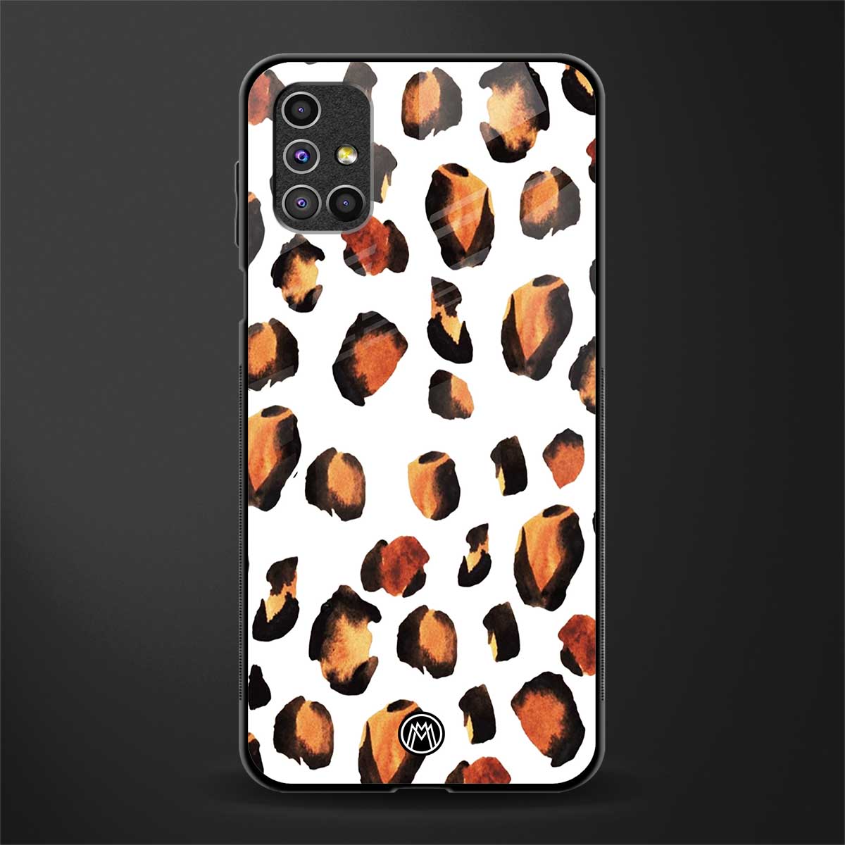 cheetah fur glass case for samsung galaxy m51 image