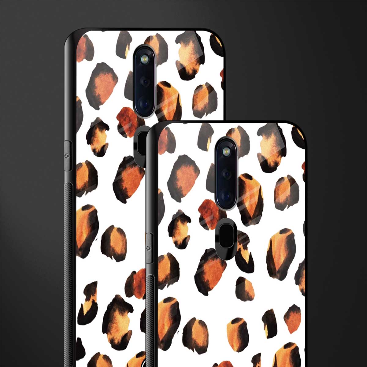 cheetah fur glass case for oppo f11 pro image-2