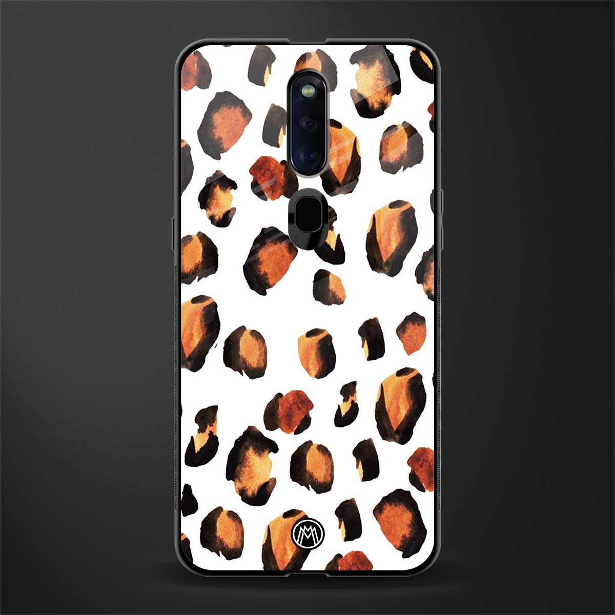 cheetah fur glass case for oppo f11 pro image