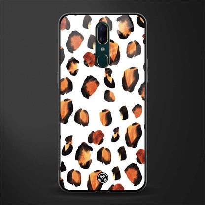 cheetah fur glass case for oppo a9 image