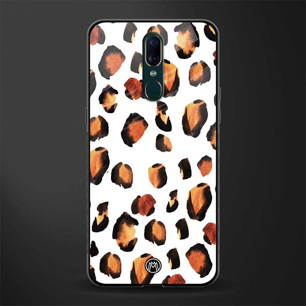 cheetah fur glass case for oppo f11 image